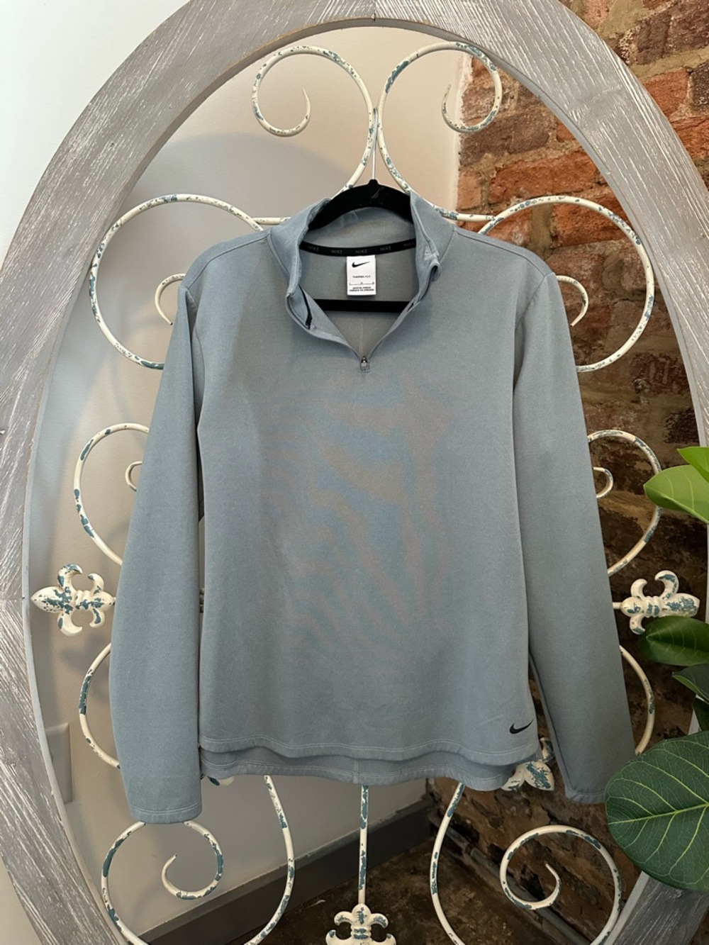 Nike Gray Therma-Fit Quarter Zip Pullover
